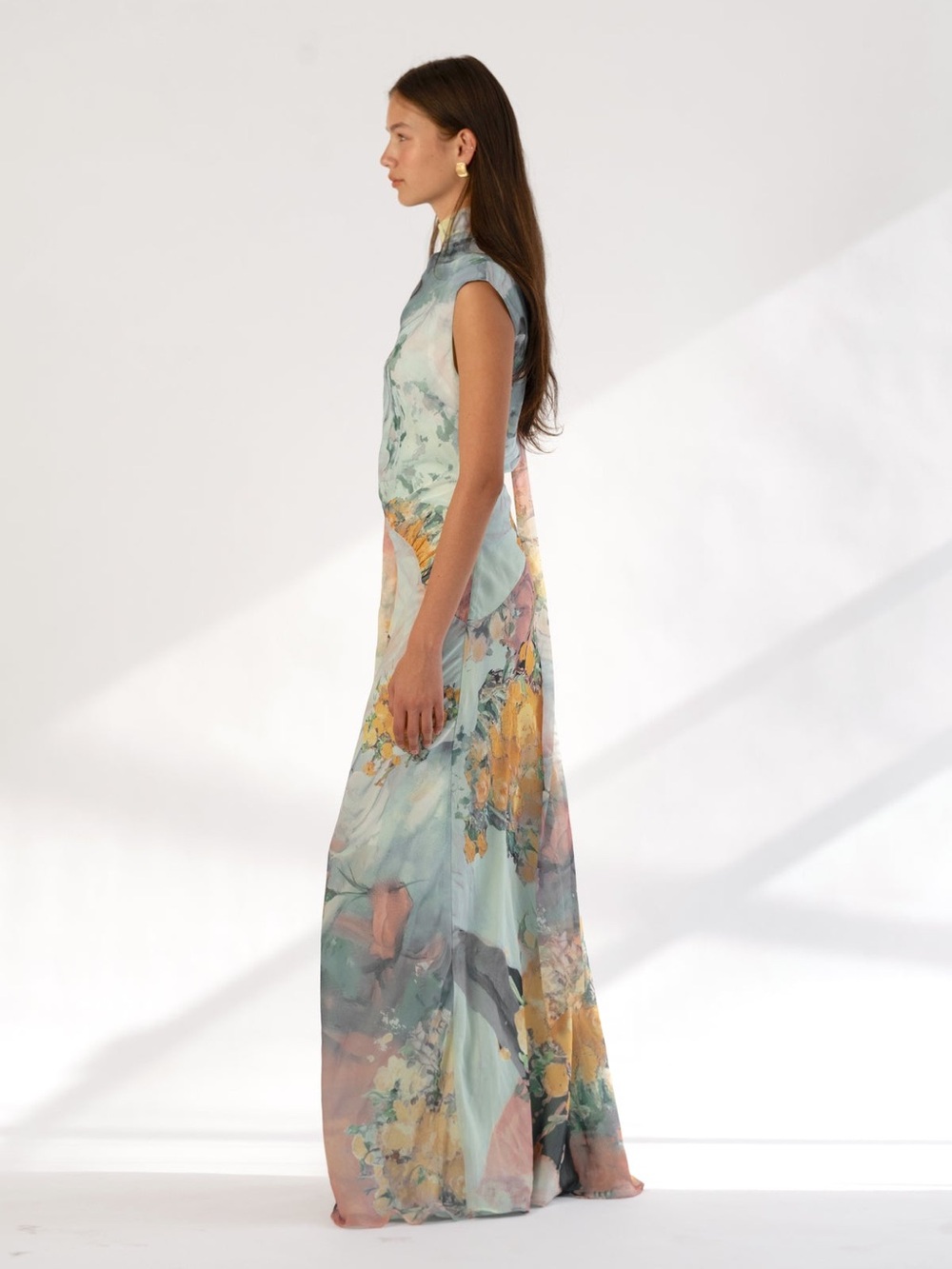 NWT Yellow The Label VIOLA MAXI DRESS — RENAISSANCE (SMALL) - Picture 5 of 8